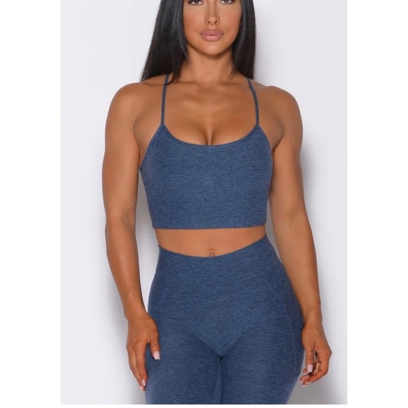 Bombshell Sportswear Uplift Booty‎ Scrunch Blue Marl Size XS - Picture 2 of 8